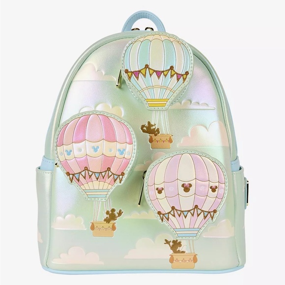 Loungefly Handbags - Loungefly Disney Mickey & Friends Hot Air Balloon Pockets Mini Backpack NWT